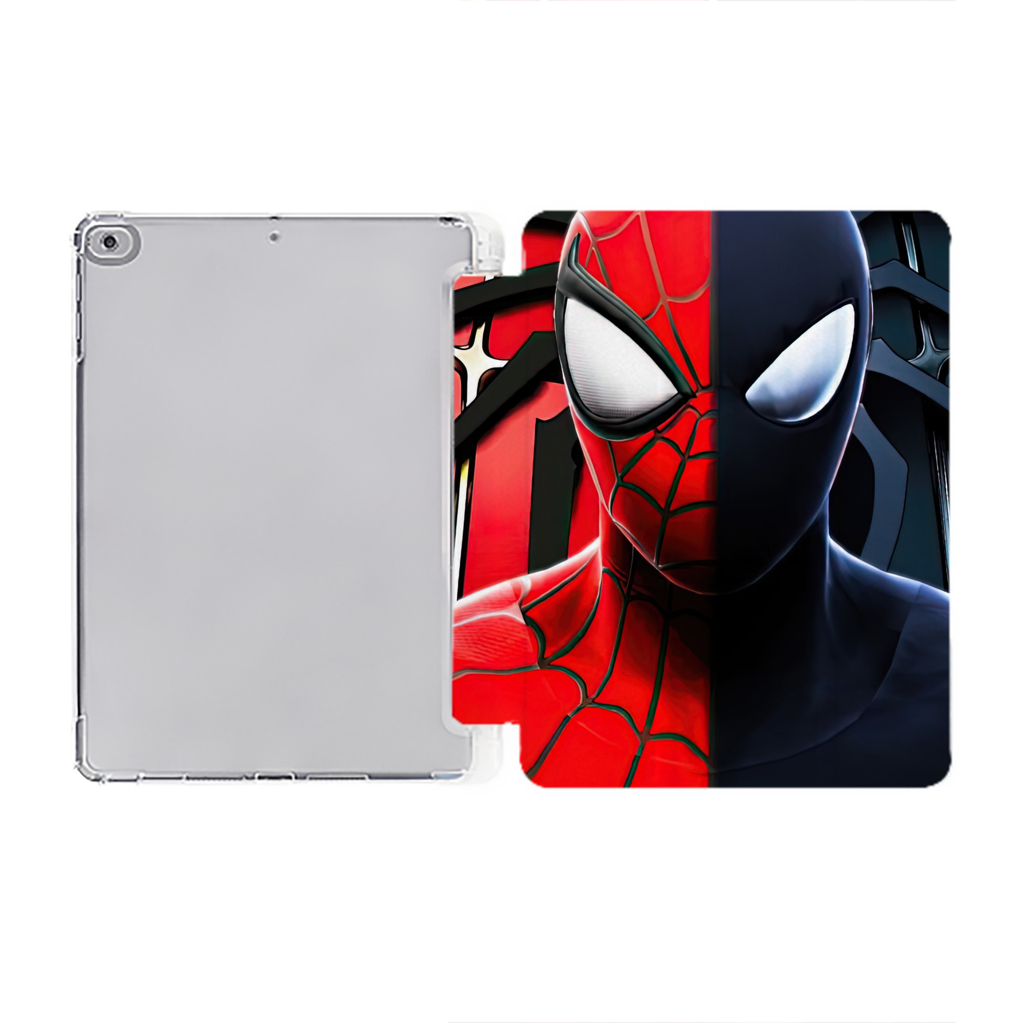 （画像用） Spider Man スパイダーマン IPad ケース ペン収納付き 三つ折りスタンド PUレザー×シリコン 対応機種9.5/10.5/10.9インチ